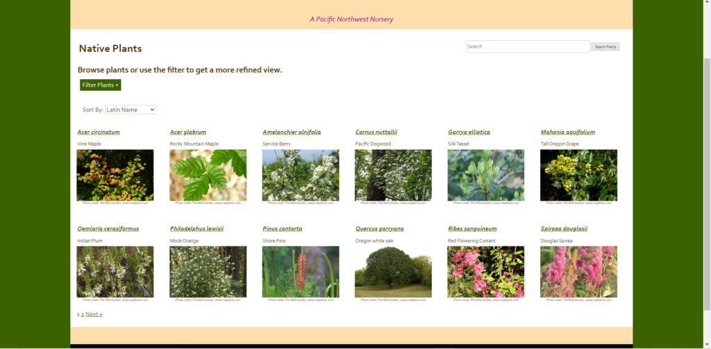Archive page for plants inventory